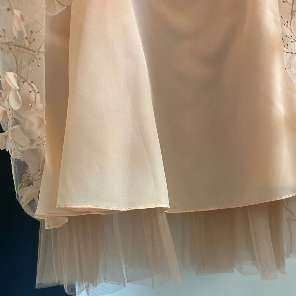 EVA FRANCO SZ 8 Elegant Floral Embellished pink/rose Skirt - Picture 7 of 9